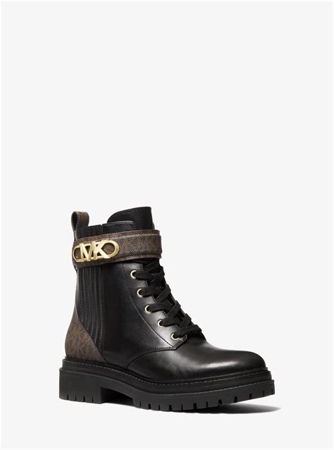 bottes parker michael kors|Parker Leather Combat Boot .